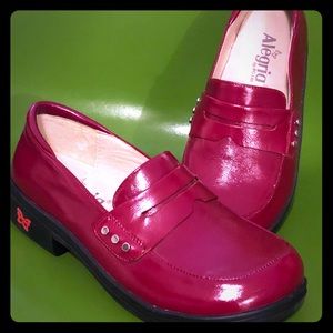 Alegria “Taylor” Red Leather Loafers